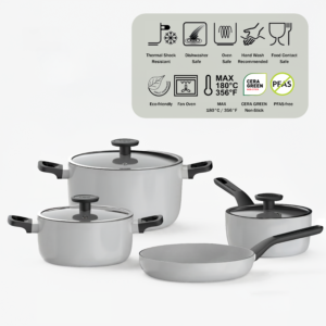 Berghoff Glints Ceramic Cookware Set 7-piece grey UAE