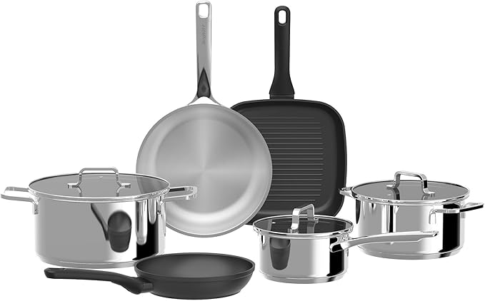 Berghoff Helix Cookware Set Silver Grey UAE