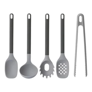 BergHOFF LEO Cooking Utensil Set 5-piece heat-resistant silicone gray UAE