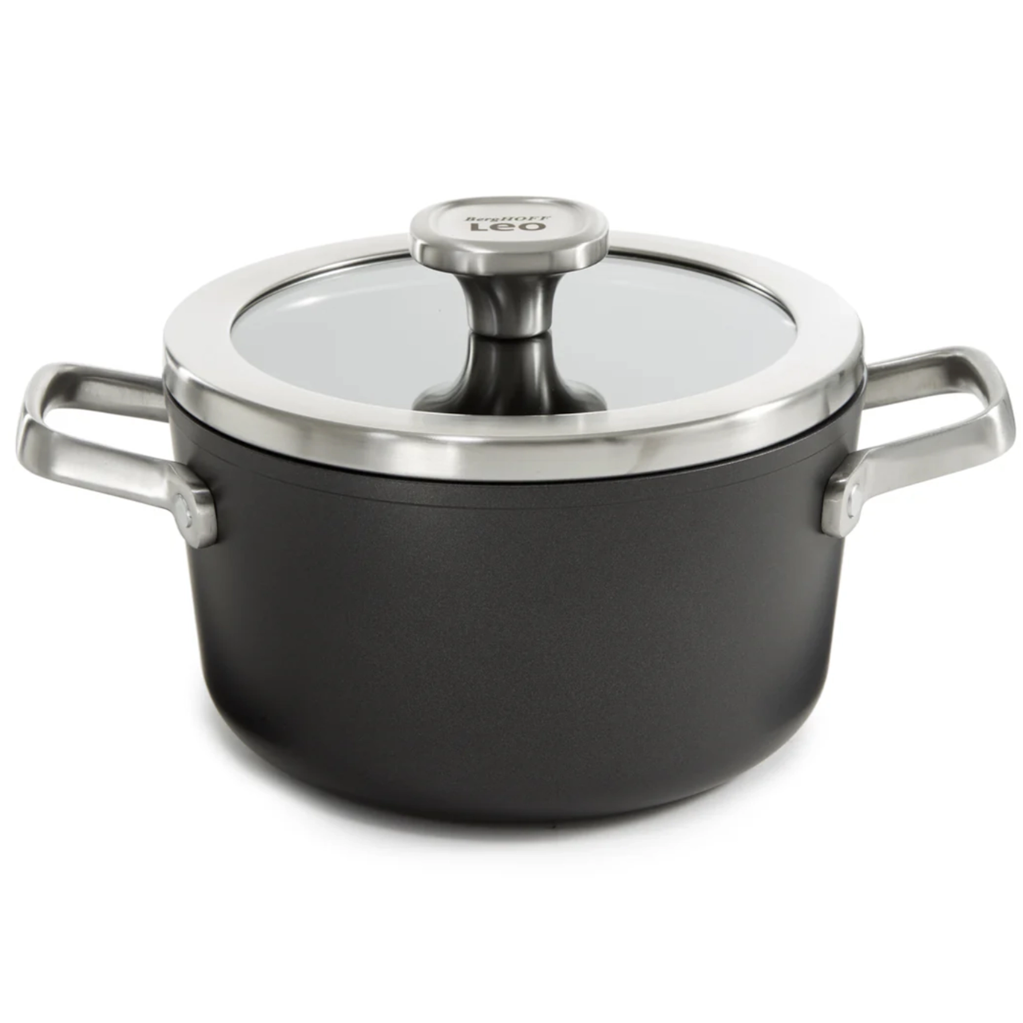 BergHOFF Leo Graphite Ceramic Stockpot 8 inch gray glass lid UAE