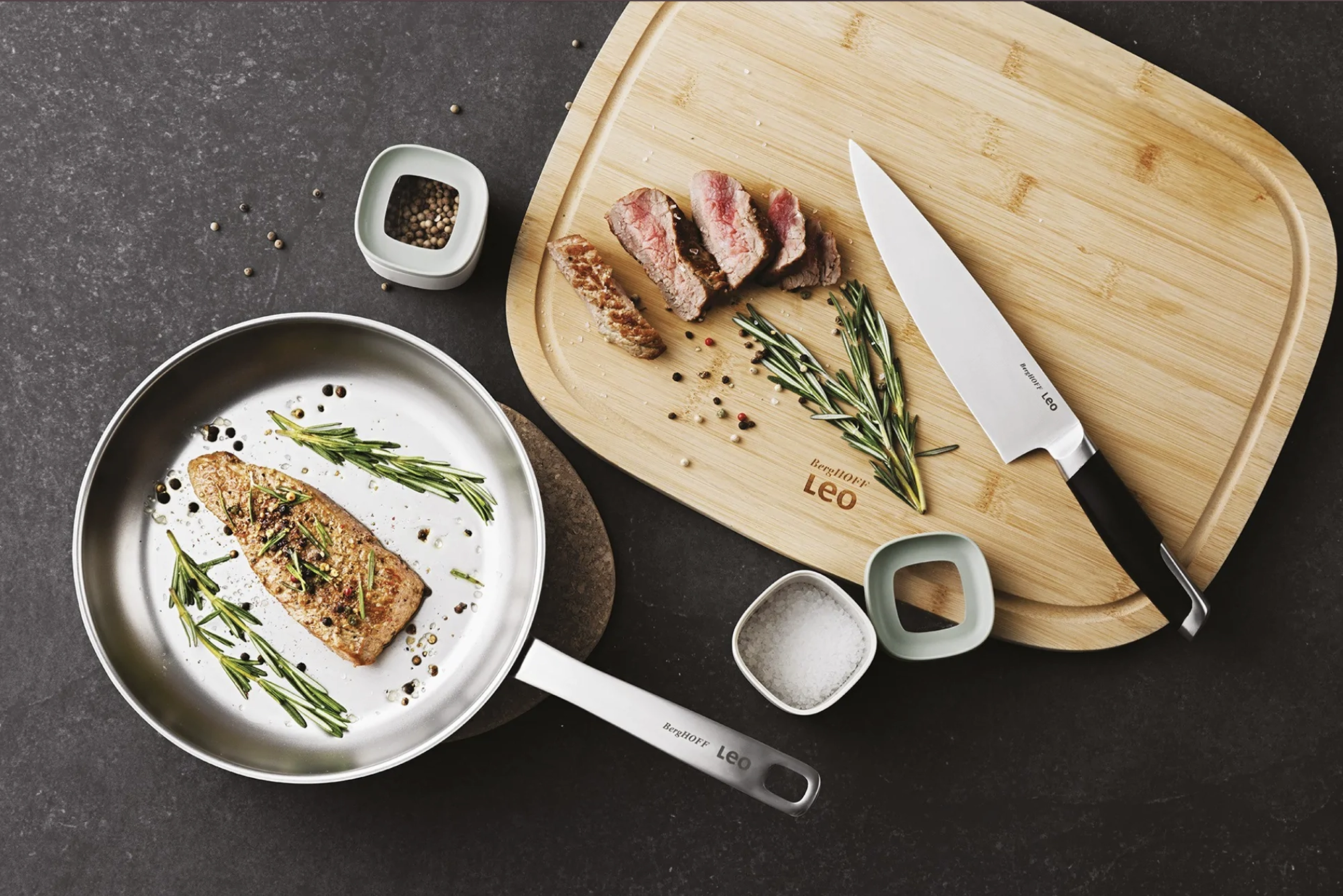 BergHOFF Leo Graphite Frying Pan 24cm stainless steel metal UAE BergHOFF Leo Graphite Frying Pan 24cm stainless steel metal UAE