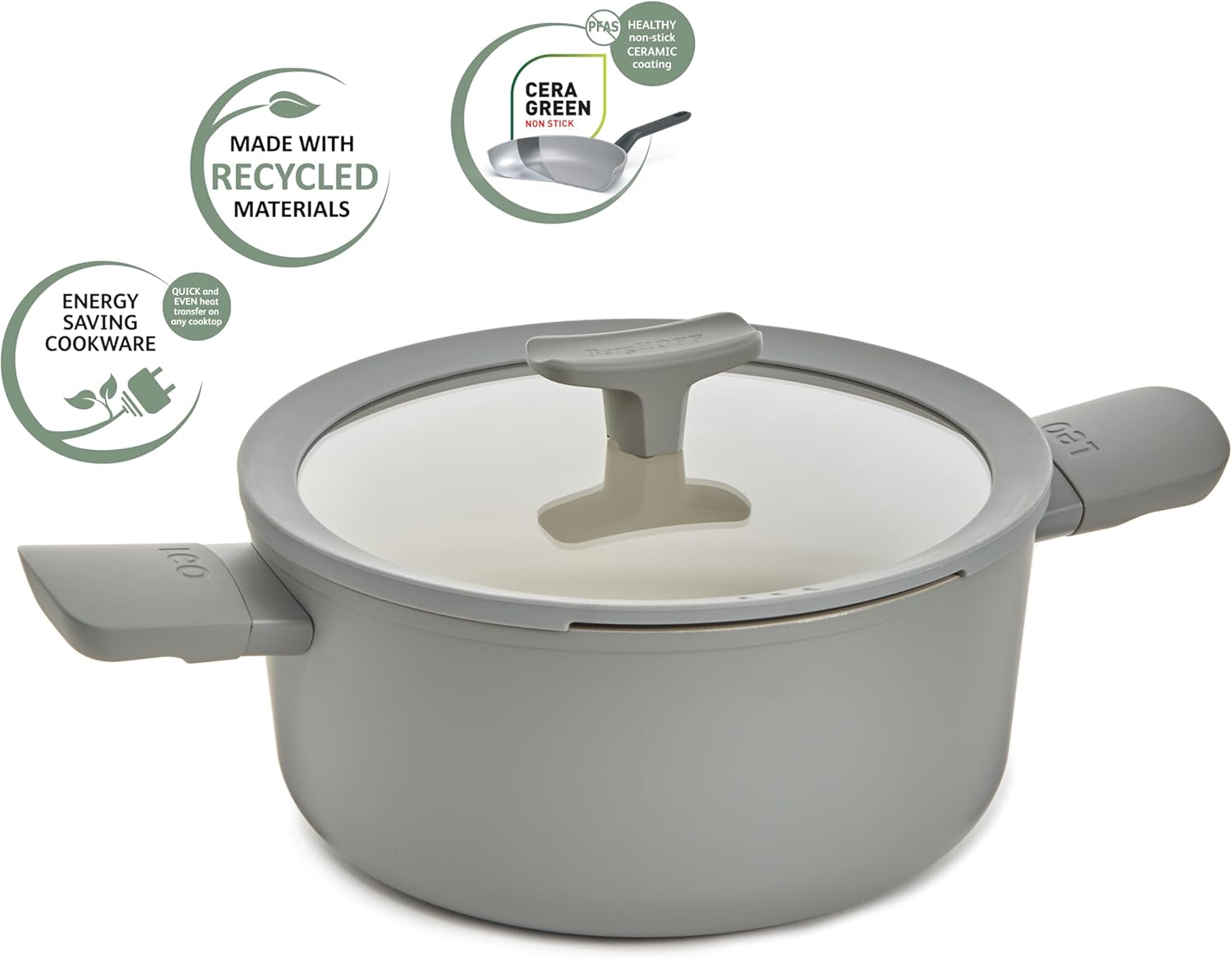 BergHOFF Leo Balance Moonmist Non-Stick Soup/Vegetable StockPot with Lid 24 x 11.50 cm BergHOFF Leo Balance Moonmist Non-Stick Soup/Vegetable StockPot with Lid 24 x 11.50 cm