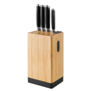 BergHOFF Graphite Knife Block Set 5-piece bamboo block grey UAE