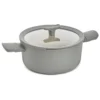 BergHOFF Balance Ceramic StockPot 24cm moonmist glass lid UAE