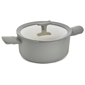 BergHOFF Balance Ceramic StockPot 24cm moonmist glass lid UAE