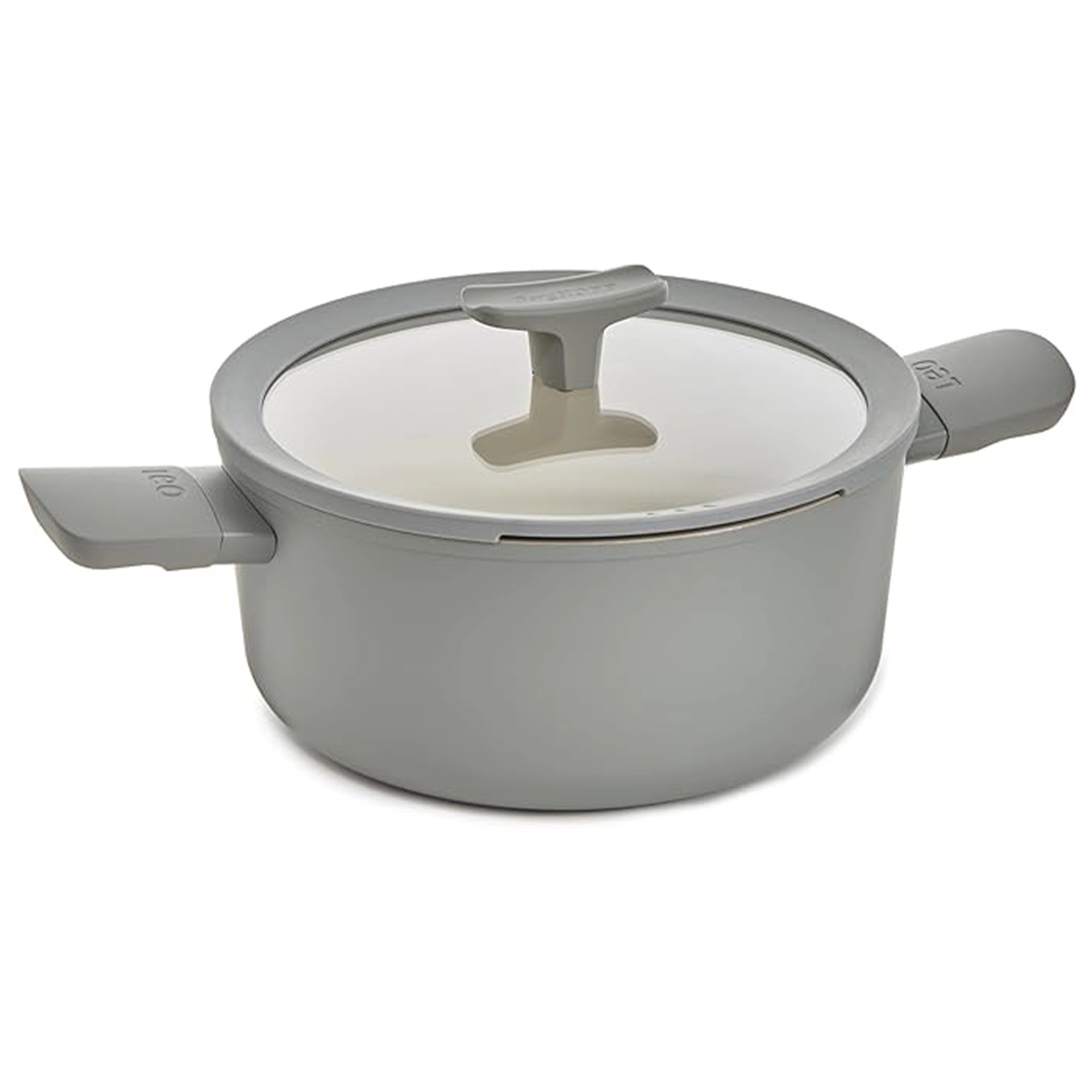 BergHOFF Balance Ceramic StockPot 24cm moonmist glass lid UAE