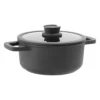 BergHOFF LEO STONE Cast Aluminium Saucepan 24cm with CeraGreen Non-Stick Lid – 4.6L
