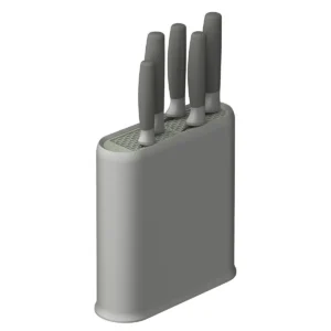 BergHOFF Balance 6-Piece Knife Block Set, Recycled Plastic, Grey