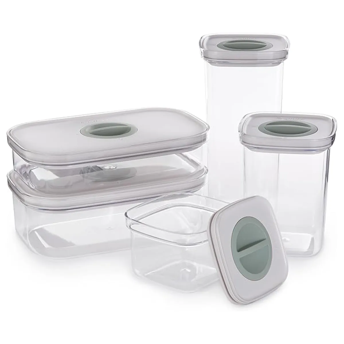 BergHOFF LEO 5-Piece Smart Seal Food Container Set, Airtight, Multicolor