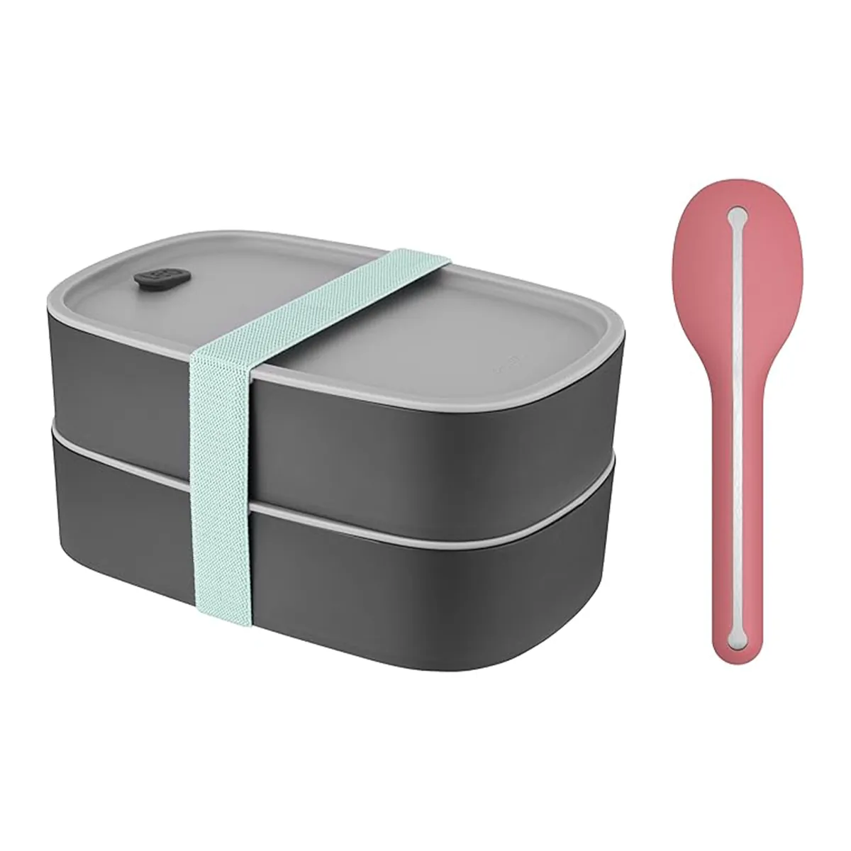 Berghoff LEO 5-Piece To-Go Set, Dual Bento Box 1.7qt & Stainless Steel Flatware