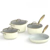 Berghoff Aura Nonstick Ceramic Cookware Set 7-Piece, PFAS-Free Sage
